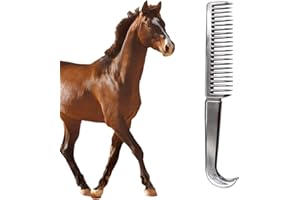 XUKZIMA 1 Pcs Aluminum Alloy Horse Comb Mane and Tail Comb Horse Grooming Tool Livestock Comb for Removing Loose Undercoat Knots