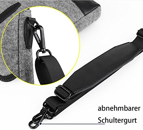Laptop Aktentaschen  XGUO 15 Zoll Laptop Tasche Filz Und Leder H  lle F  r Surface Book MacBook Pro 15 Mit Touch Bar Dell XPS 15 Acer Chromebook 15 As