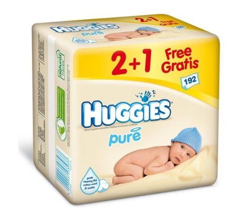 Preisvergleich Produktbild Feuchttücher Pure (x 192) - Triplo Pack 3 x 64