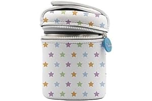 LAKEN Termo para Alimentos - Recipiente Isotérmico para Comida con Aislamiento al Vacío con Doble Pared de Acero Inoxidable 18/8. Incluye 2 Contenedores Interiores. 1 litro. Drink Life! Stars