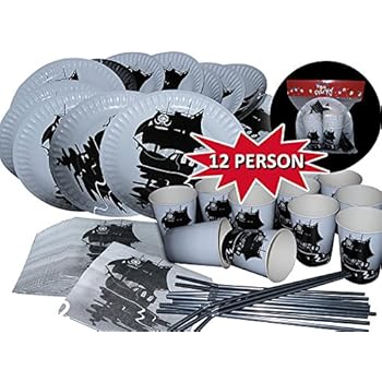 Bristol Novelty Stendardo Pirata Per Feste, Decorazione Tessuto Invecchiato, Nero/Bianco/Rosso, Taglia Unica