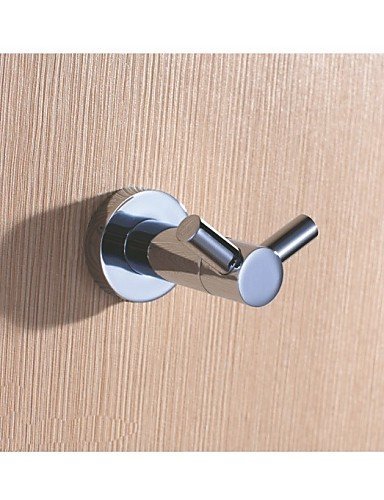 Handtuchhaken Bademantelhaken Kleiderhaken Wandhaken Edelstahl 2 Haken selbstklebend Nickel Haken gebürstet - 6