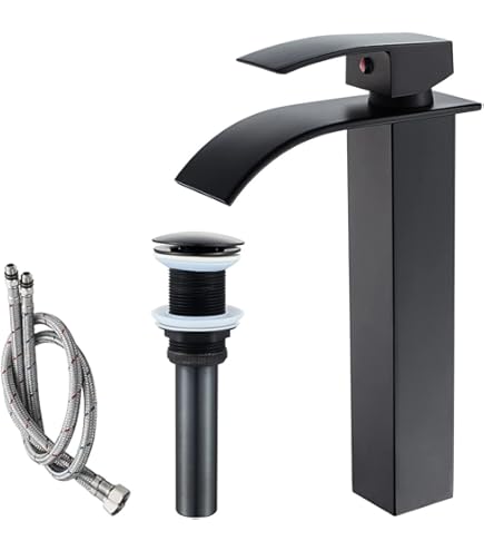 VOTON Vessel Sink Faucet Brushed Gold Tall Bathroom Faucets Single