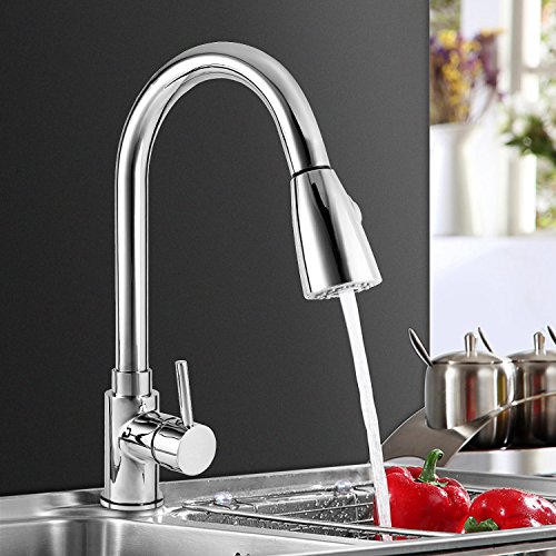 Wasserhahn ICOCO 360°Schwenkbereich Einhebel Wasserhahn Küchenarmatur Einhandmischer Spüle Küche mit herausziehbarem Brausekopf Armatur - 2