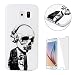 Produktbild Samsung Galaxy S6 Edge Hülle (Mit Frie HD Displayschutzfolie) Einzigartigem Design Sehr Dünn Aus TPU Silikon silicon Mit Exclusivem Muster - Schale Und Bumper In Einem - Schützt Gegen Kratzer Kappen Für Samsung Galaxy S6 Edge-Totenkopf