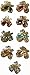 Set of 9 Mini Butterfly Clips in Pale Gold Tone U864175-1570-9