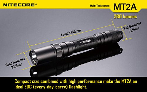 NiteCore Taschenlampe LED – Multitask Serie, NC-MT2A 345 Lumen - 3