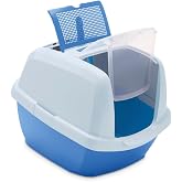 Imac Maddy Junior Kedi Kumu Kutusu, Filtreli ve Kep&ccedil;eli 60,5 x 41 x 45,5 cm (Mavi)