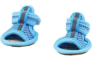 POPETPOP 4 Piezas Botines De Perro Zapatos para Mascotas Sandalias Suaves para Gatos Sandalias Transpirables De Malla Suave para Perros Zapatos para Perros Botas para Perros Medio Pata