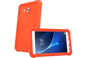TECHGEAR Coque Bumper pour Samsung Galaxy Tab A 7.0 Pouces 2016 (Séries SM-T280) Coque de Protection Caoutchouc Résistante aux Chocs avec Bords et Coins Renforcés + Film de Protection [Rouge]