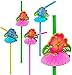 Price comparison product image 40 tlg. Set - Trinkhalm FLEX - " 3-D Effekt - Hibiskus Blüten " - Geburtstag & Party - Trinkhalme & Strohhalm lang - Cocktail / Traumstrand & Urlaub - flexibel knickbar - Beachparty / Hawaiiparty - Traumreise - Urlaub & Reise - Südsee - Strandurlaub / Karibik - Einweg / Cocktails - Cocktailbecher - Piña Colada / Gartenparty - Cocktailbecher - Strohhalme Blumen & Blüte