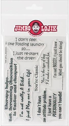 KellyCraft Jimbo Lojik Polymer Stamp, Set A