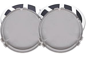 MOPQMKT 4 Pièces Cache Moyeux 75MM, Enjoliveurs Universels, Auto Cache Moyeu ABS, Enjoliveurs pour Auto, pour Remplacer Les Enjoliveurs Anciens et Endommagés de Voiture (Cercle d'acier)