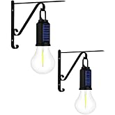 Kyrotech 2 Li Set G&uuml;neş Enerjili LED Dış Mekan Lamba, Su Ge&ccedil;irmez, Ferforje Askılı, USB Type-C Şarjlı, 3 Modlu, Kapı &Ouml;n&uuml;, Bah