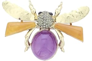 24 JOYAS Broche Insectos: Libélula, Cucaracha, Mariposa, Araña de Resina, Metal y Circonitas para Mujer
