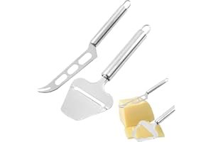 SOGHO Set coltelli da formaggio da 4 pezzi, coltello da formaggio, affettatrice per formaggio, tagliaformaggio, set tagliaformaggio, tagliaformaggio in acciaio inox, tagliaformaggio in acciaio inox