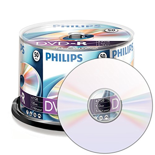 Philips DVD-R Rohlinge (4.7 GB Data/ 120 Minuten Video, 16x High Speed Aufnahme, 50er Spindel) - 2