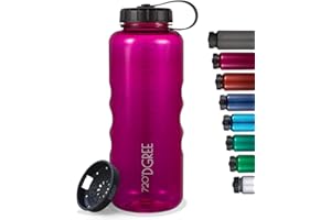 720°DGREE Botella de Agua Basic “simplBottle” – 1.,5 litros, 1500ml, Rosa | Sin BPA Beber, Deportiva, Outdoor, Niños