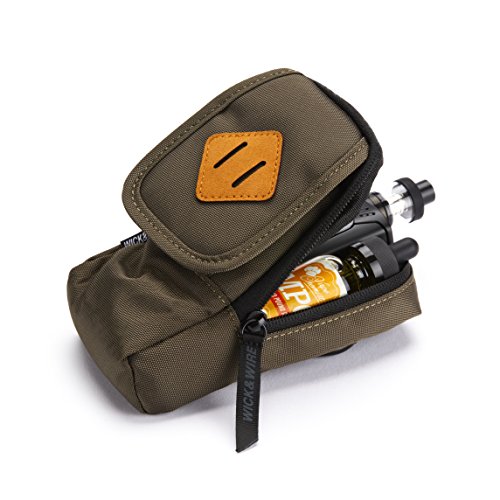 Primo - Funda para cigarrillos electrónicos/vaporizadores bolígrafos Funda para vaporizadores superior, segura, y organizada - Wick and Wire (Verde)