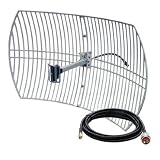  ANTENA WIFI PARABOLICA 24DB GRID 24DBI 24 DBI de rejilla 3metros 3m cable pigtail incluido