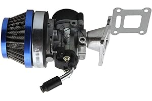 Queta Carburateur pour Mini Moto Moteur à 2 Temps 49cc 47cc 43cc, Carbu avec Filtre à Air Convient à Mini Pocket Bike, Go Kart, Quad, Dirt Bike ATV etc.