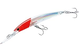 DUEL Yo-Zuri Crystal 3D Minnow Deep Diver Señuelo, F1153 C5, Cabeza Roja., 5-1/4 Inches