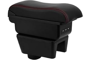 OYHCM Bracciolo Compatible with Seat Ibiza 6j Ibiza Bracciolo Console Centrale Braccioli Poggiabraccio Braccio Vano Portaoggetti Doppio Spazio di Archiviazione Nero