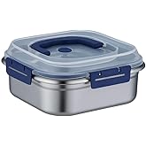 Steel 1800ml Ziplock Food Fruit Meat Refrigerator Nutrition Storage Container mt106