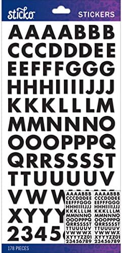 Black Futura Bold Small - Sticko Alphabet Stickers
