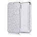 Produktbild Apple iPhone X Handyhülle,iPhone X Hülle,WIWJ PU Cover Case Leder Flip Wallet Schutzhülle[2 in 1 Glitzer TPU+Leder Kasten]Hülle für iPhone X-Silber