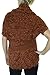 (7456-4) Chunky Soft Hair Knit Bolero Brooch Pin Front Burnt Orange (SM)