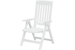 KETTLER Sieger Palma - Sillón plegable de plástico, color blanco