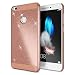 Produktbild Huawei P8 Lite 2017 Hülle Handyhülle von NALIA, Glitzer Hard-Case Back-Cover Schutzhülle, Handy-Tasche im Glitter Sparkle Design, Dünnes Bling Strass Etui Skin für P8-Lite Smart-Phone, Farbe:Rose Gold