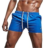 Coolster Herren Stretch verstellbare Unterhosen Schwimmen Höschen Strand Badehose Shorts Breathable Bademode (Tag L, Blau)