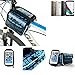 Price comparison product image Bike frame bag Front Top Tube Pannier for LG Electronics G4s, Head Tube cycling triple case Bicycle mount cradle Mobile Phone Holder, blue, water resistant - K-S-Trade(TM)