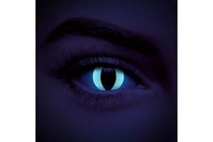 chromaview Lentillas De Color UV I-Glow Gato Blanco De 30 Días - Sin Graduación