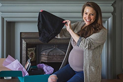myBirthBox Ladies Soft Cotton Black High Briefs for Everyday and Hospital Bag Use