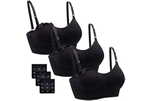 Cimary Schwangerschafts Still BH Nahtloser Still-BH Stillen und Schlaf Ohne Bügel für Damen 3er/4er Pack