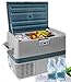 Produktbild Kühlbox |Kompressor Tiefkühlbox | Thermoelektrische | Kühltasche | Gefrier- Box | Mini Kühlschrank | Isoliertasche | Volumen 40Liter | 12 / 24 Volt Anschluss für Zigarettenanzünder für Auto/ LKW / Boot nutzbar | Kühlung bis -15°C | Tragegriff | Stehhöhe für 2-Liter-Flaschen