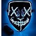 Produktbild Ikakabek LED Maske Halloween Gruselmaske mit 3 Blitzmodi, Coole Blinkende Maske Leuchten Gruselige Dekoration für Halloween Fasching Karneval Cosplay Party Kostüm Cosplay (Blau)