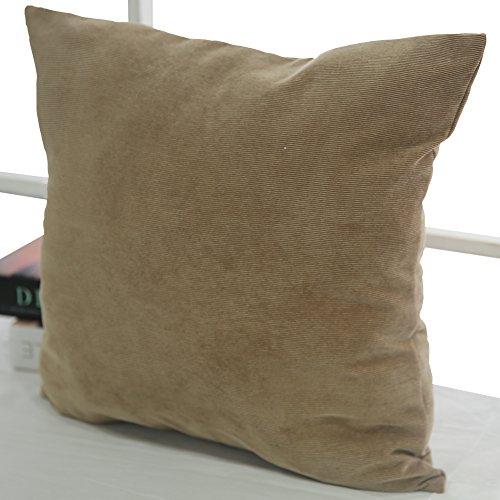 Deconovo Kissenbezug Kord Kissenbezug Wohnzimmer Kissenbezug Weich 40×40 cm Taupe 4er set - 4