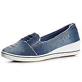 pepe jeans keilabsatz  topschuhe24 1354 Damen Keilabsatz Slipper Jeans Sneaker Ballerina Turnschuhe Pumps, Größe:40 EU, Farbe:Hellblau