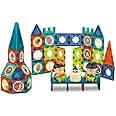Ixora 98 Pcs 3D Maggnetic Tiles Magnetic Building Blocks Educational, Construction & Learning Toy Game for Children Kids Boys & Girls Age 3 to 10 Years Old |Best for Gift, Multi