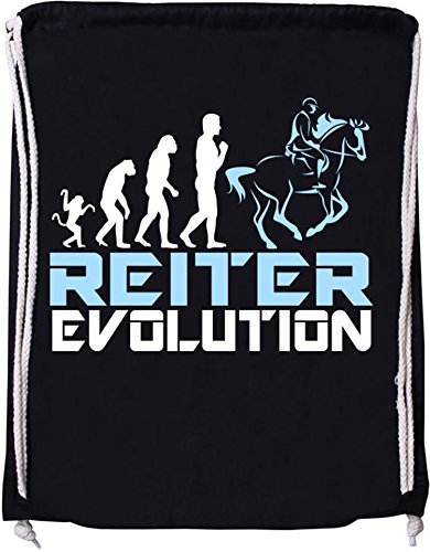 Preisvergleich Produktbild EZYshirt® Reiter Evolution Baumwoll Stoffbeutel