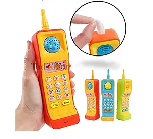 Tod2Teen Mobile Phone/Baby Phone Toy for Kids - Battery Operated (Not Included) Electronic Cordless Phone - Different Songs & Sound/Voice Tone - Light & Music Funny Phone - Multicolour (Pack of 1)