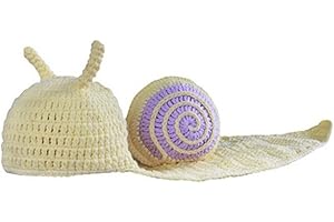 REDIFY Snail, Newborn Baby Girl Boy Crochet Knit Costume Photo Photography Prop Hats Outfits (Snail)