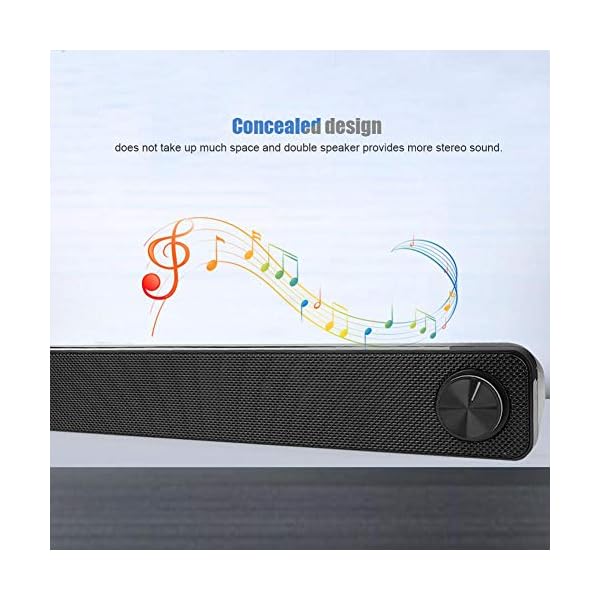 Lazmin SADA V-195 Bluetooth Soundbar, Freisprech-Desktop-Tiefton-Subwoofer-Lautsprecher für Heimkino – Bild 3