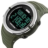 modiwen Hombres Digital deportes al aire libre relojes con pantalla de tiempo Du