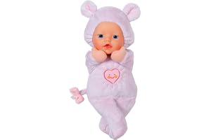 BABY born för bebisar Maus, Weiche 26 cm valp med Öhrchen och fingertaschen, för Neugeborene, 836590 Zapf Creation