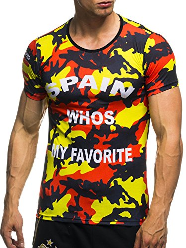 EM Fanshirt 2016 EM Fanshirts Fan T-Shirt Shirt Deutschland Frankreich Italien Portugal Spanien TŸrkei camouflage T-Shirt; Größe M, Spanien